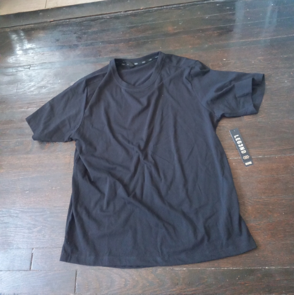 Leg3nd Inspire T-Shirt Mens Large Black Casual Fit Streetwear Short Sleeve Tee.